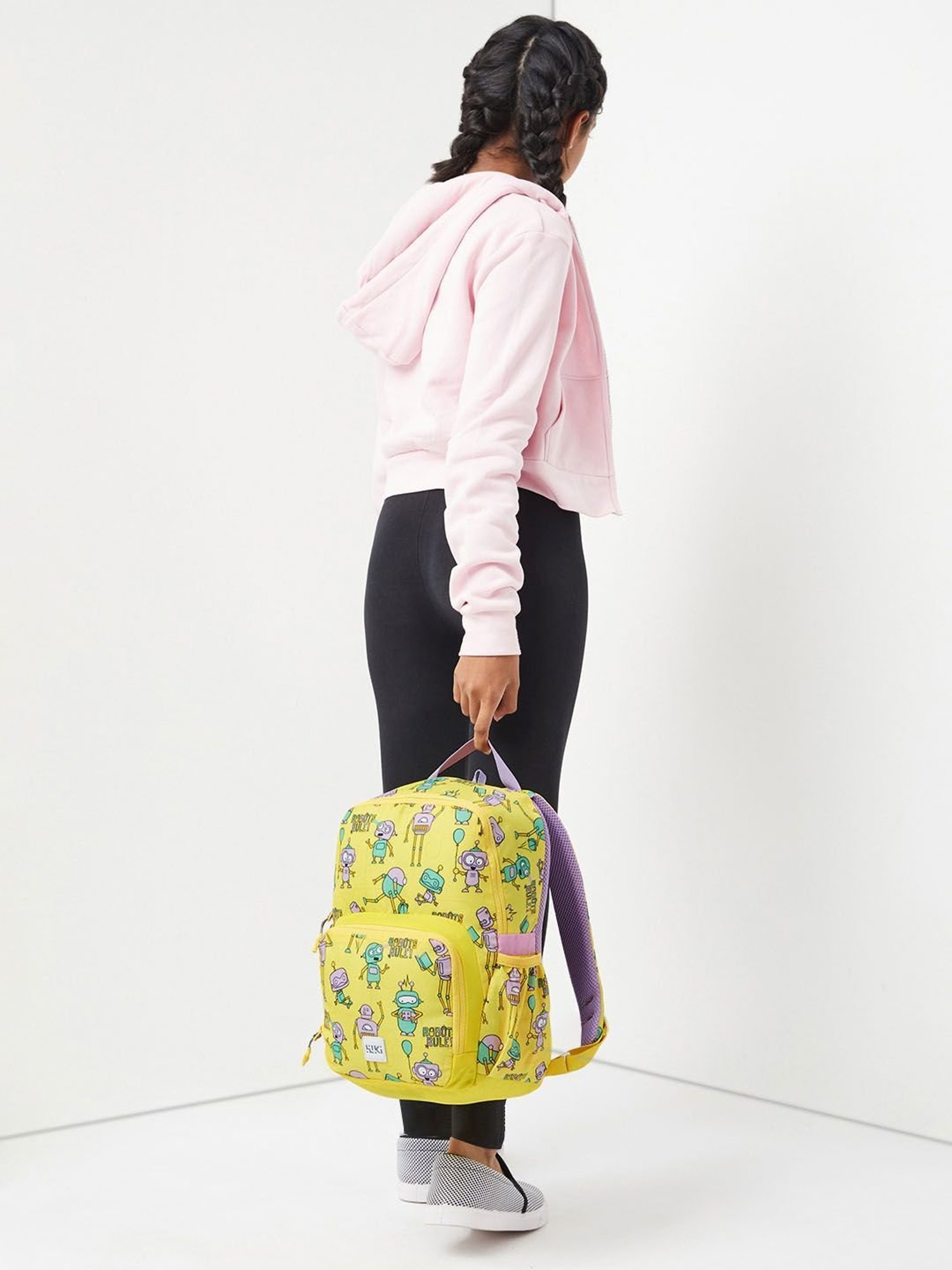 Wiki Back to School Champ 1 Yellow Polyester Printed Backpack - 11 Ltrs