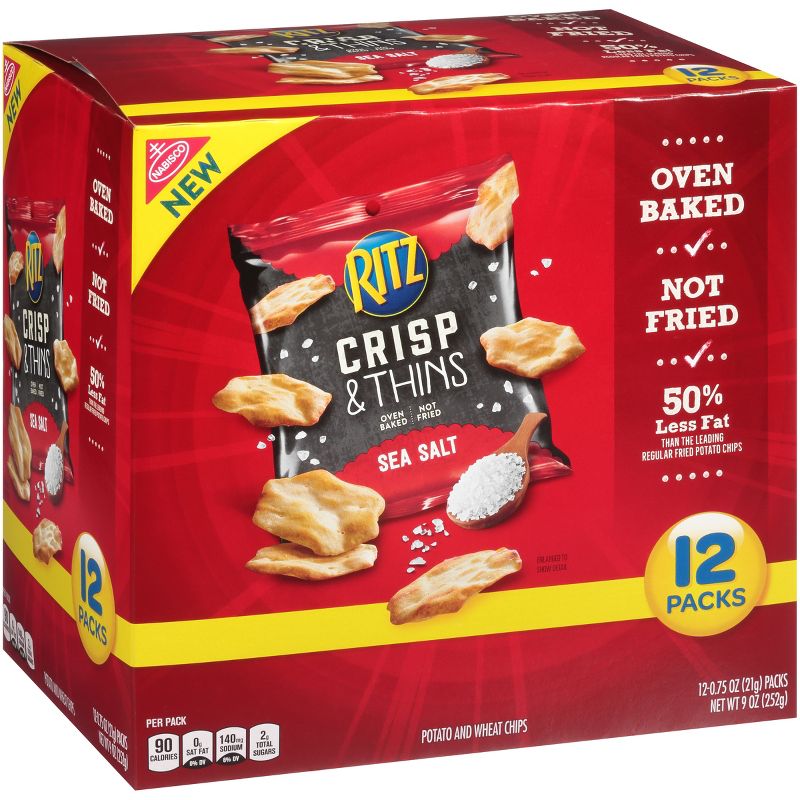 Ritz Crisp & Thins Sea Salt Potato Chips - 9oz