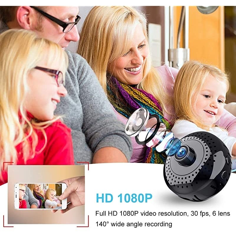 Spy Camera HD 1080P Mini Hidden Camera Security Camera Wireless Camera with Motion Detection for iPhone/Android Phone/Ipad/Pc