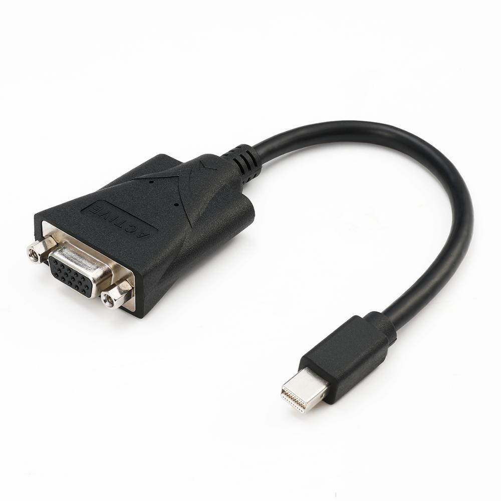1080p Mini DP to VGA Cable Mini DisplayPort to VGA Active Adapter Thunderbolt to VGA Male to Splittable Eyefinity Screen Converter