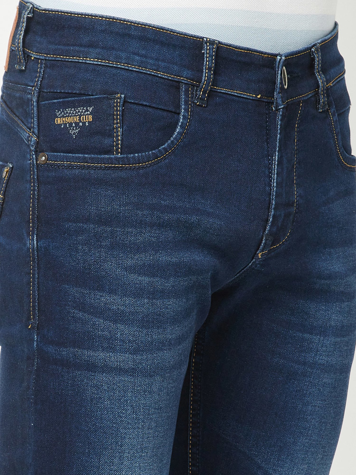 American Eagle Blue Cotton Regular Fit Jeans