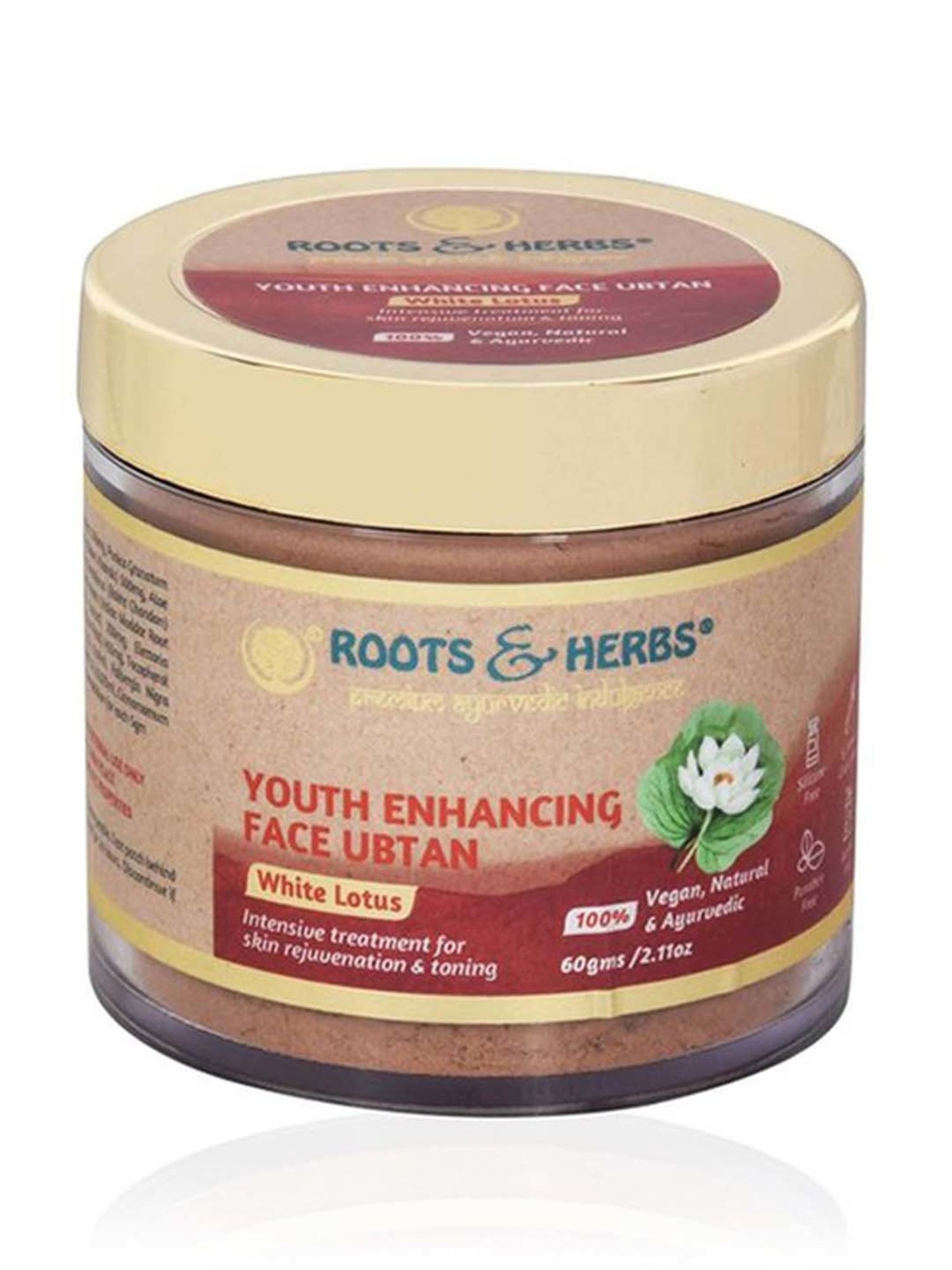 ROOTS AND HERBS White Lotus Youth Enhancing Face Ubtan and Activator