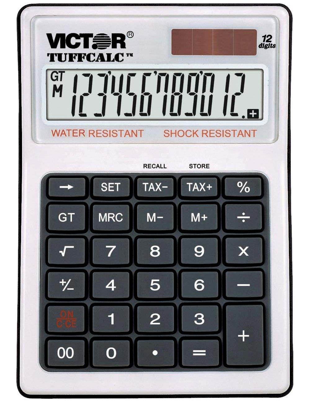 Victor 99901 TUFFCALC Calculator, Shock and Water Resistant, Perfect for Restaurants, Construction Sites, and More