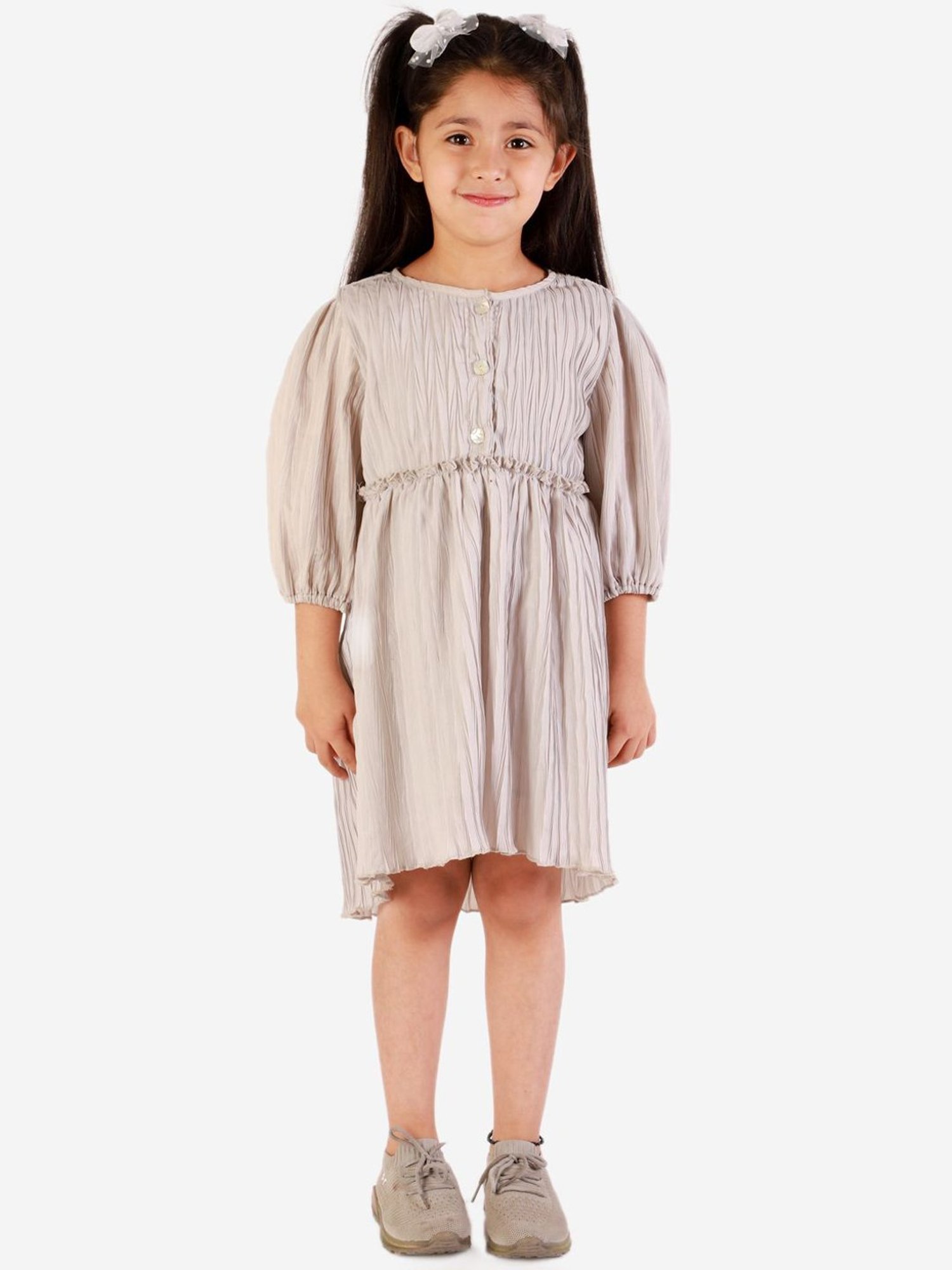 KidsDew Grey Regular Fit Dress