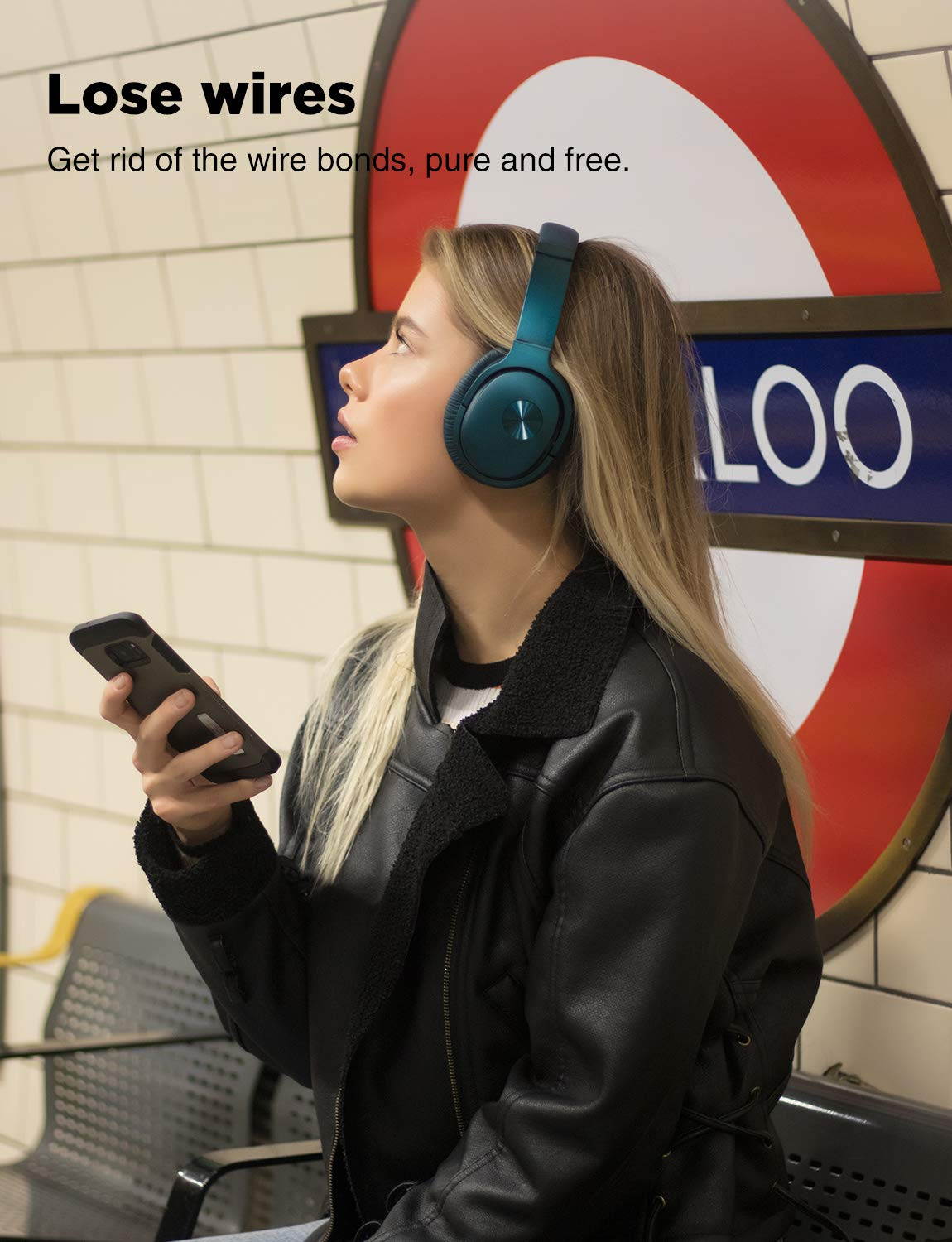 COWIN SE7 Active Noise Cancelling Headphones Bluetooth Headphones Wireless Headphones Over Ear with Mic/Aptx, Comfortable Protein Earpads 30H Playtime, Foldable Headphones for Travel/Work - Black