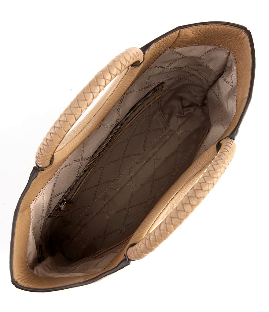 Michael Kors Rosie Large Pebble Leather Foldover Ring Clutch Bag