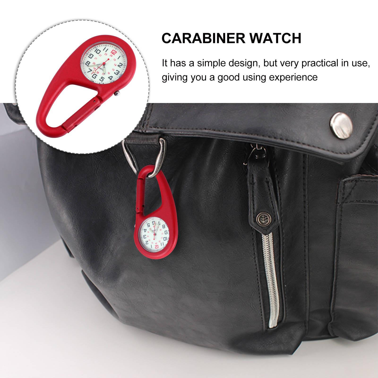 2pcs Fob Watch Outdoor Climbing Watch Fluorescent Watch Backpack Watch