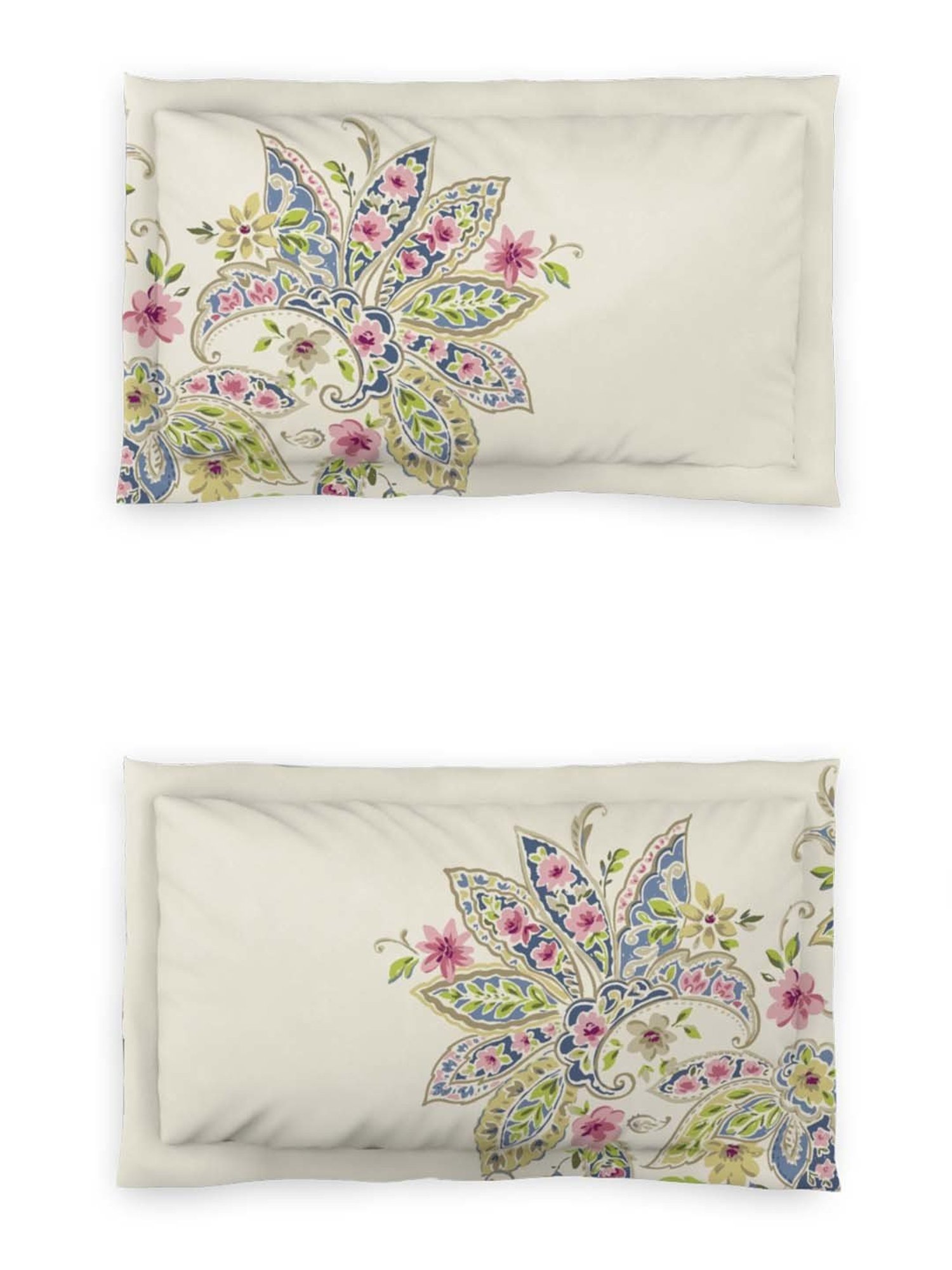 Ddecor Live beautiful Primary Green 144 TC Cotton Queen Bedsheet with 2 Pillow Covers