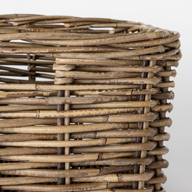 Decorative Rectangle Kooboo Rattan Basket 18" x 12.2" Gray - Threshold™ designed with Studio McGee