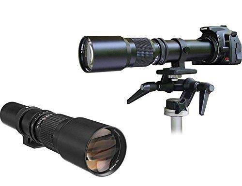 Super-powered 500mm/1000mm f/8.0 Manual Telephoto Lens (Black) with 2X Professional Multiplier for Canon EOS Digital SLR cameras and Deluxe Accessory Bundle with Xpix Cleaning Kit