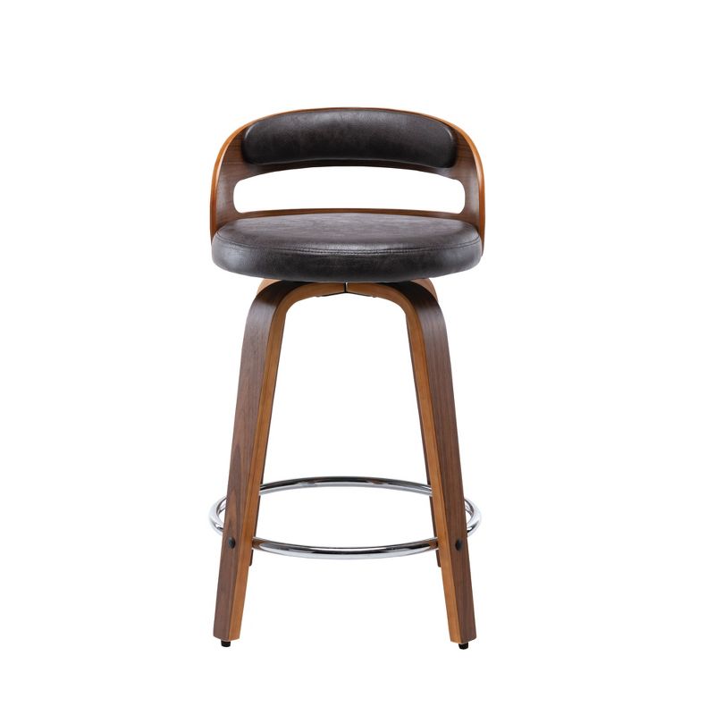 eLuxury Barrel Swivel Counter Stool