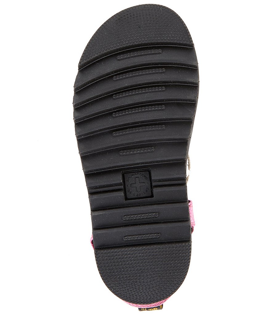 Dr. Martens Girls' Klaire Reptile Print Leather Sandals (Youth)