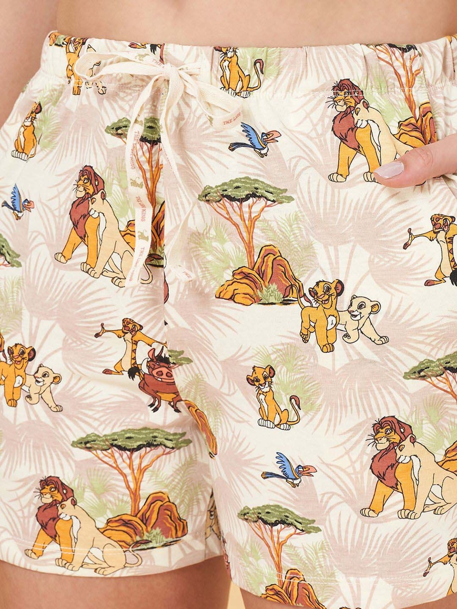 Dreamz by Pantaloons White Cotton Printed T-Shirt Shorts Set