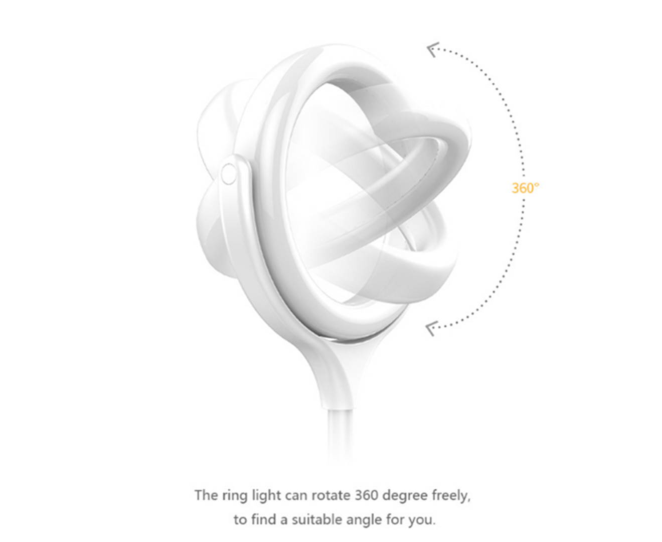 Select Mall 8 Inch Self-timer Ring Light with Stand Beauty Fill Light Live Dimmable Lamp on-Camera Video Lights