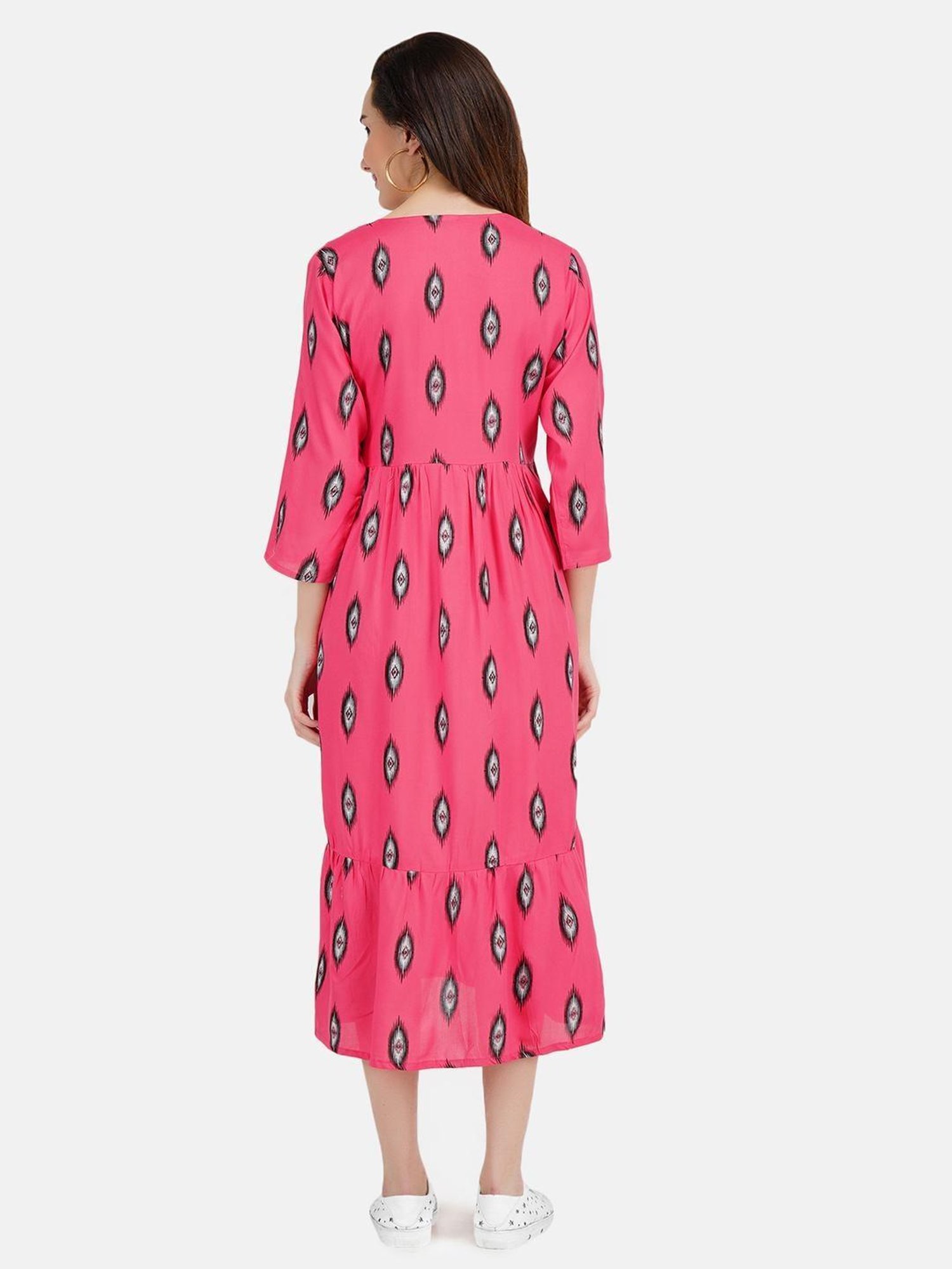 KOI SLEEPWEAR Pink Printed Maternity Dress