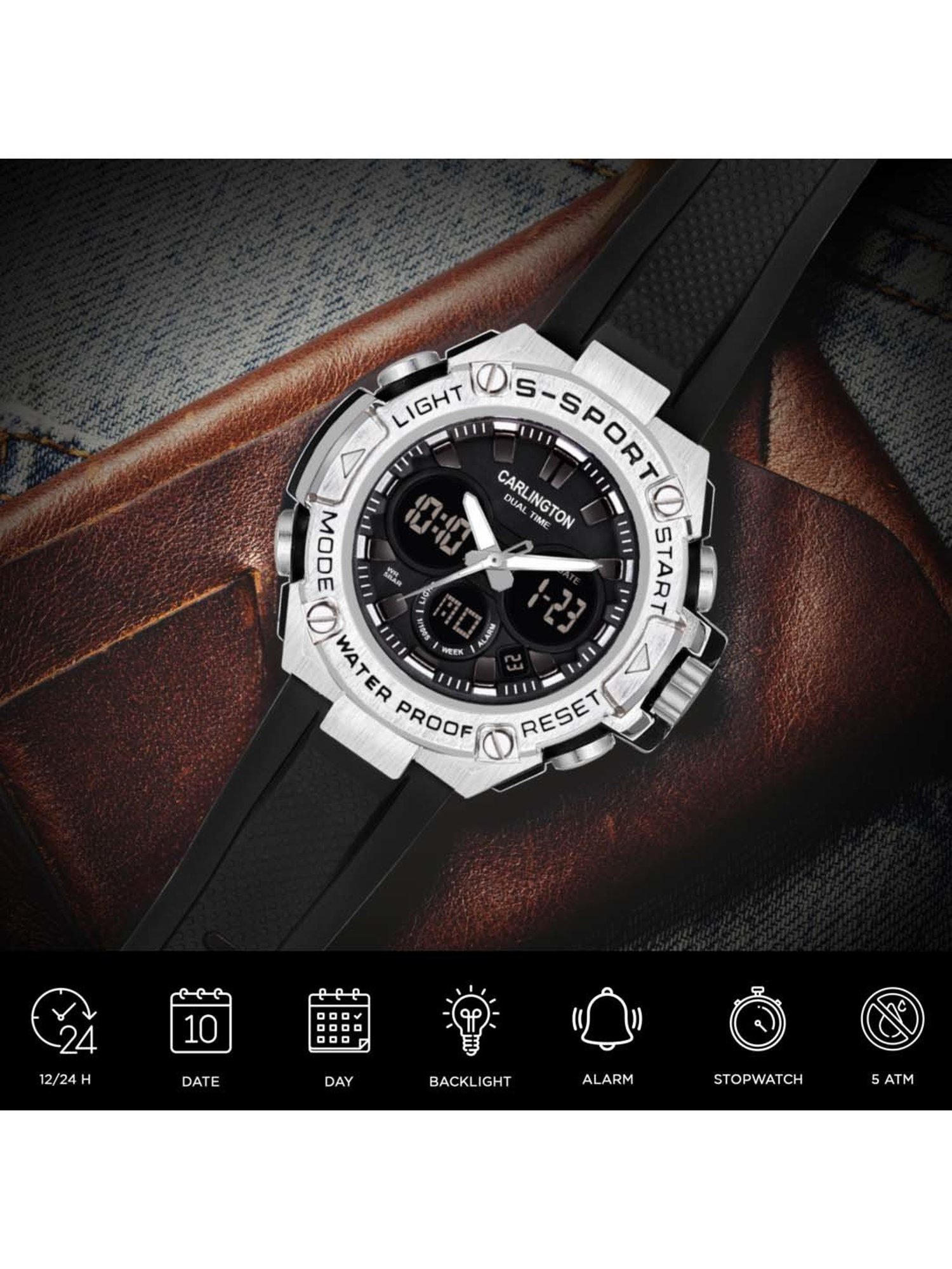 CARLINGTON Endurance 9107 Analog-Digital Watch for Men