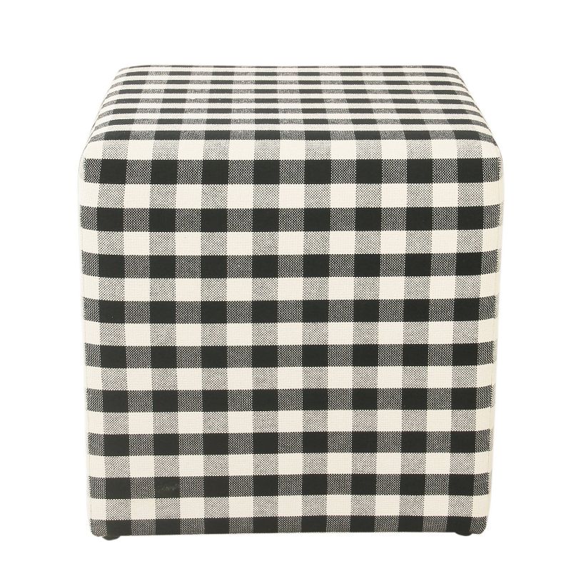 Small Square Ottoman Black - HomePop