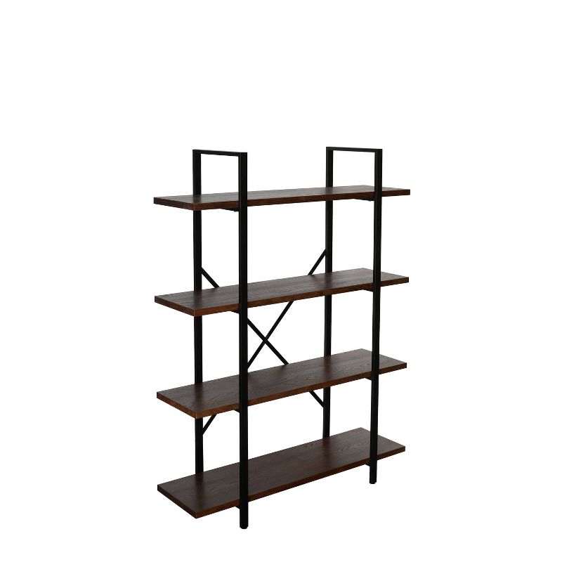 54.9" Graham 4 Shelf Etagere Bookshelf Walnut Brown - Summerland Home