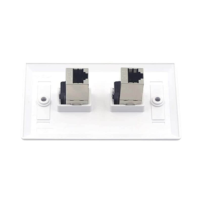 RJ45 Cat6 Shielded inline Coupler 25Pack Cat 6 Female to Female Keystone Jack 8P8C Cat5e Modular Connector with Keystone Latch