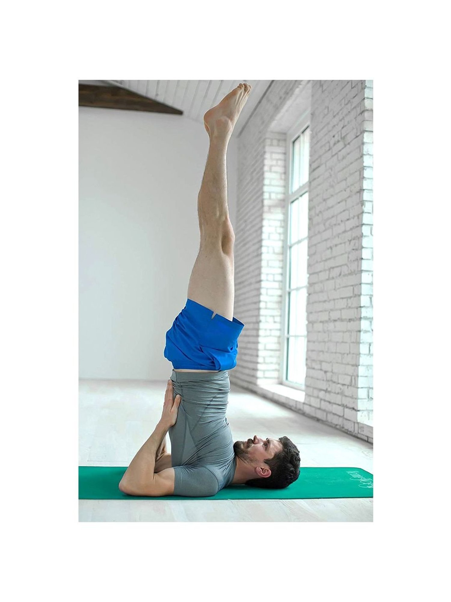 NODENS Green Yoga Mat with Strap (10 mm)