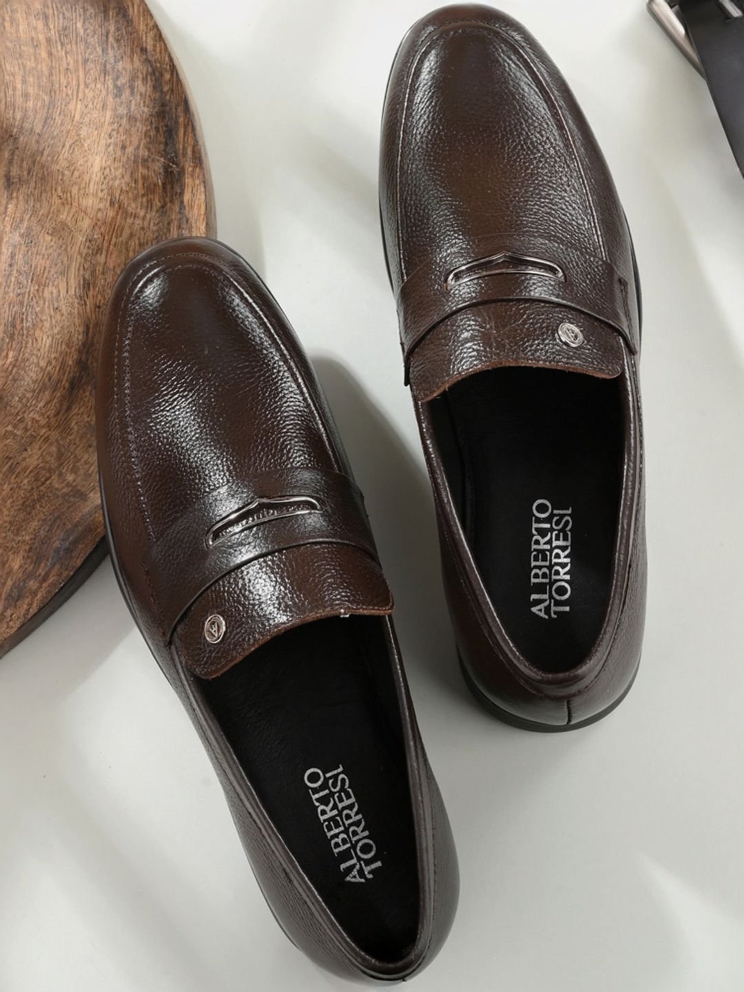 Alberto Torresi Men's Brown Formal Loafers