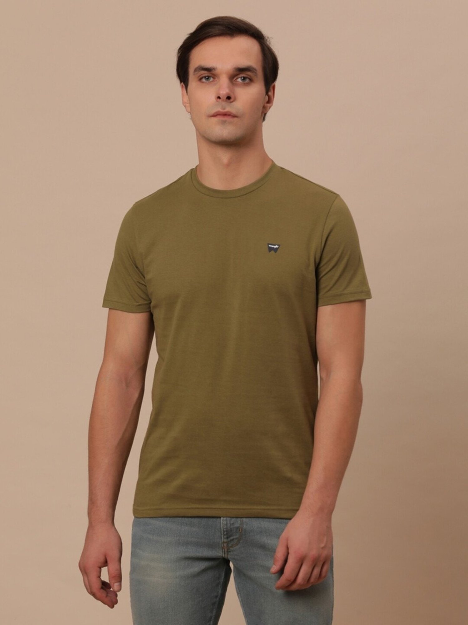 Wrangler Winter Moss Cotton Regular Fit T-Shirt