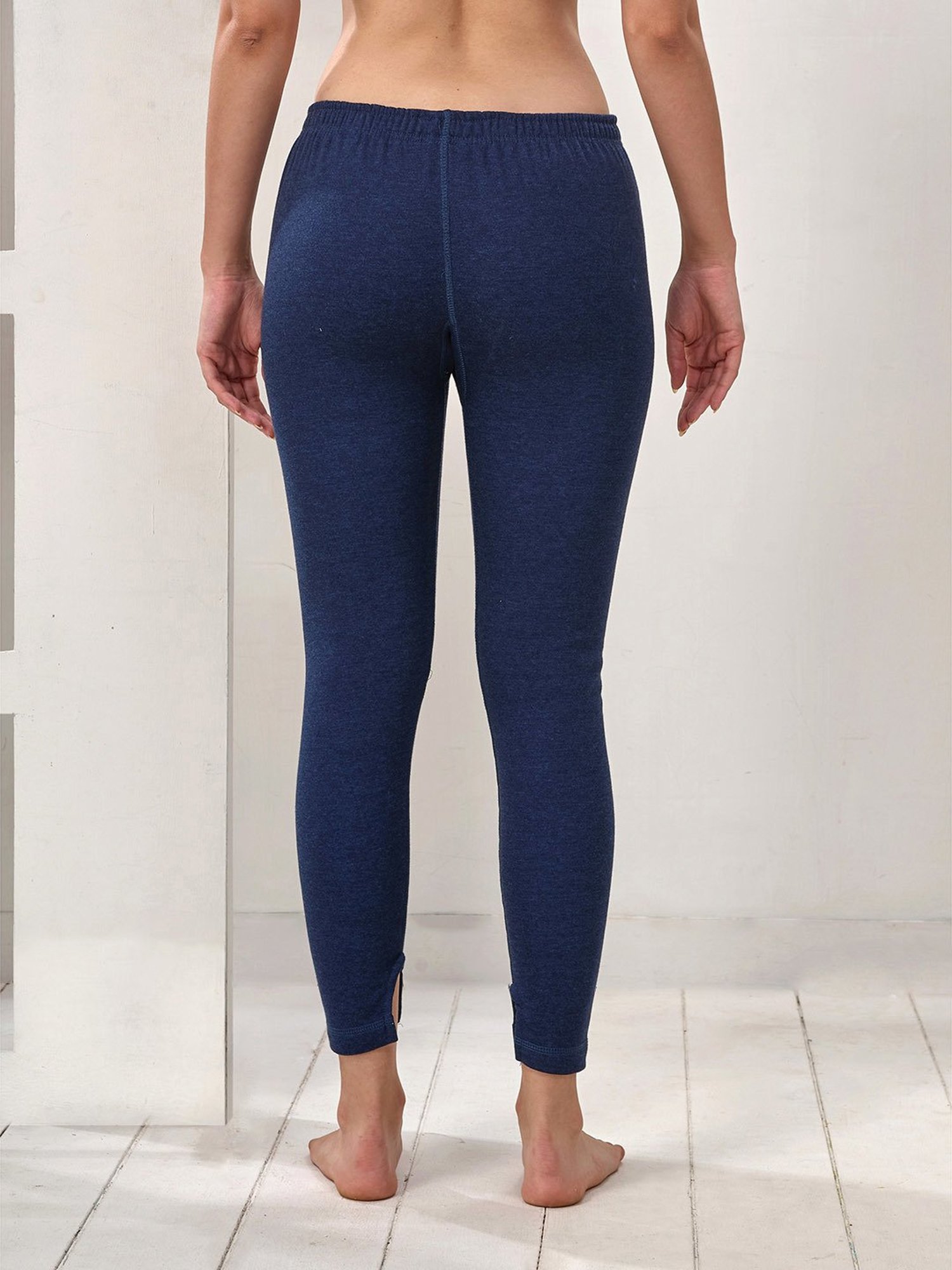 LUX Inferno Navy Plain Thermal Leggings - Pack Of 2