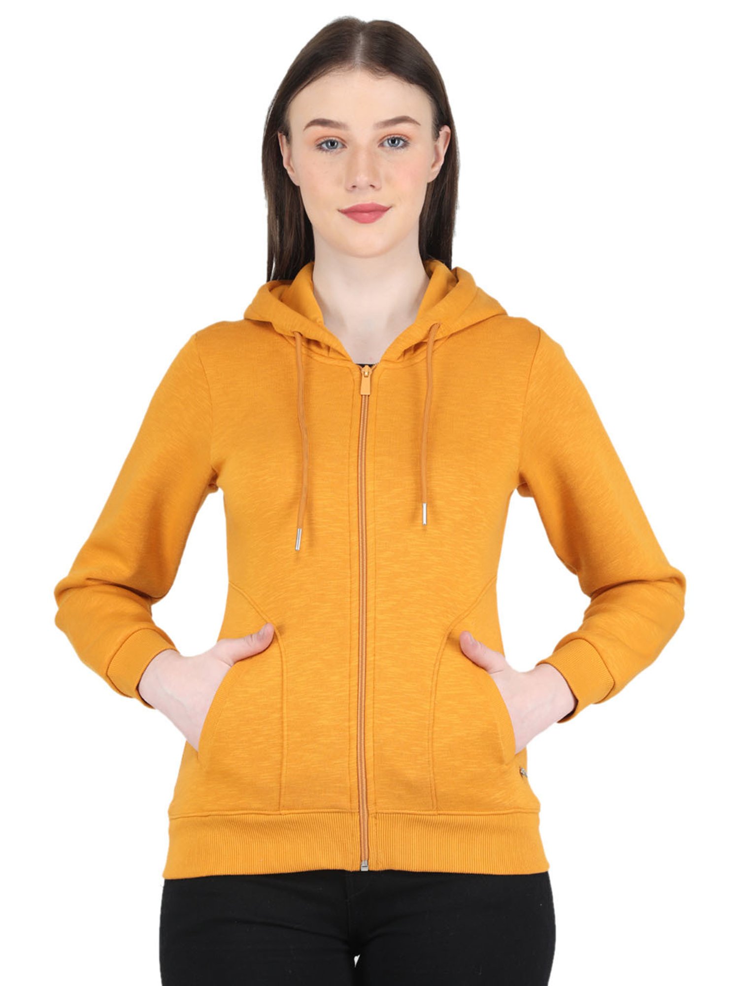 MOCA by Monte Carlo Mustard Regular Fit Hoodie