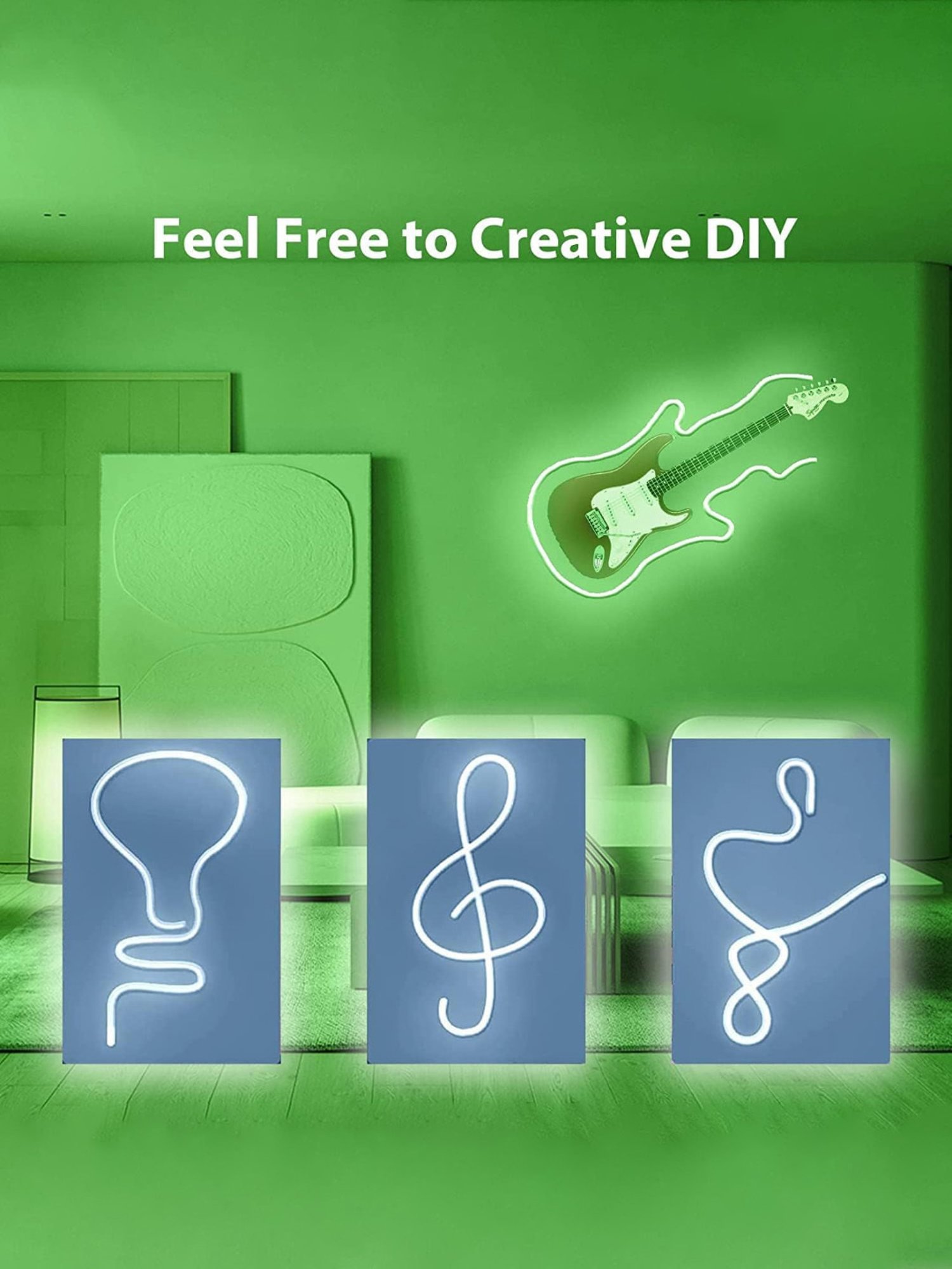 Xergy LED Neon Strip Lights 5Mtr, IP67 Waterproof Neon Rope Light for Home Decoration (Green)