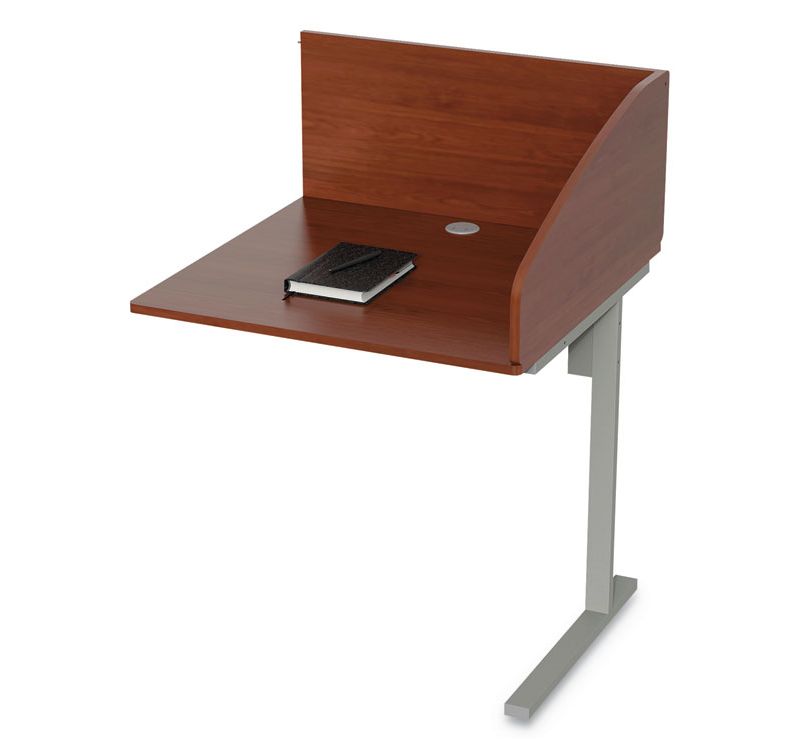 Linea Italia(R) Study Carrell Add On, 1-Leg, 31.25 x 23.25 x 45.25, Cherry SC802CH