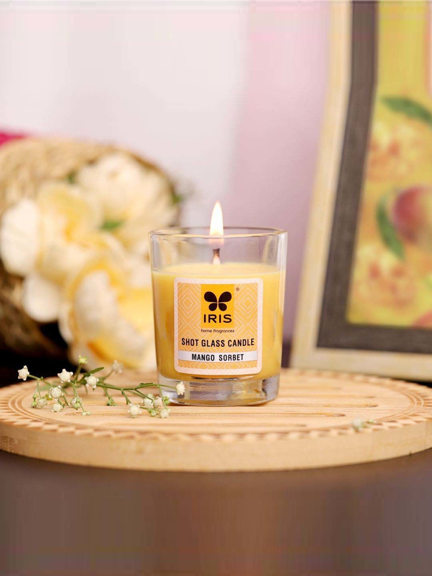 IRIS Yellow Home Fragrances Mango Sorbet Shot Glass Candle - Set of 5