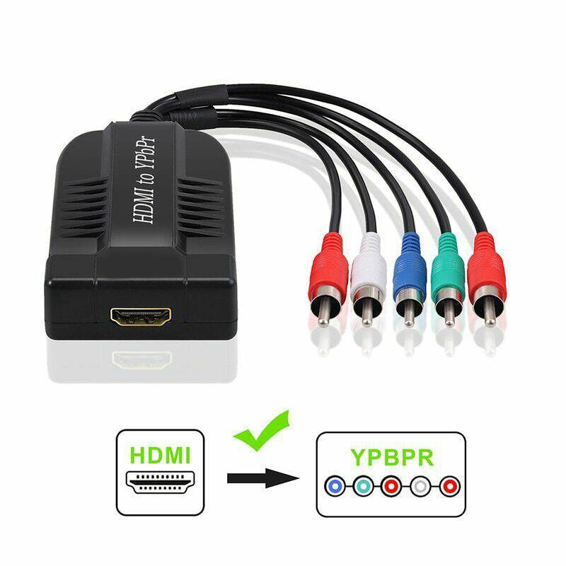 HDMI to YPbPr Converter 1080P Component Video YPbPr Male 5RCA RGB with R/L Audio Output