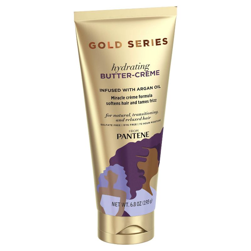 Pantene Gold Series Sulfate-Free Hydrating Butter Cream for Curly, Coily Hair - 6.8oz