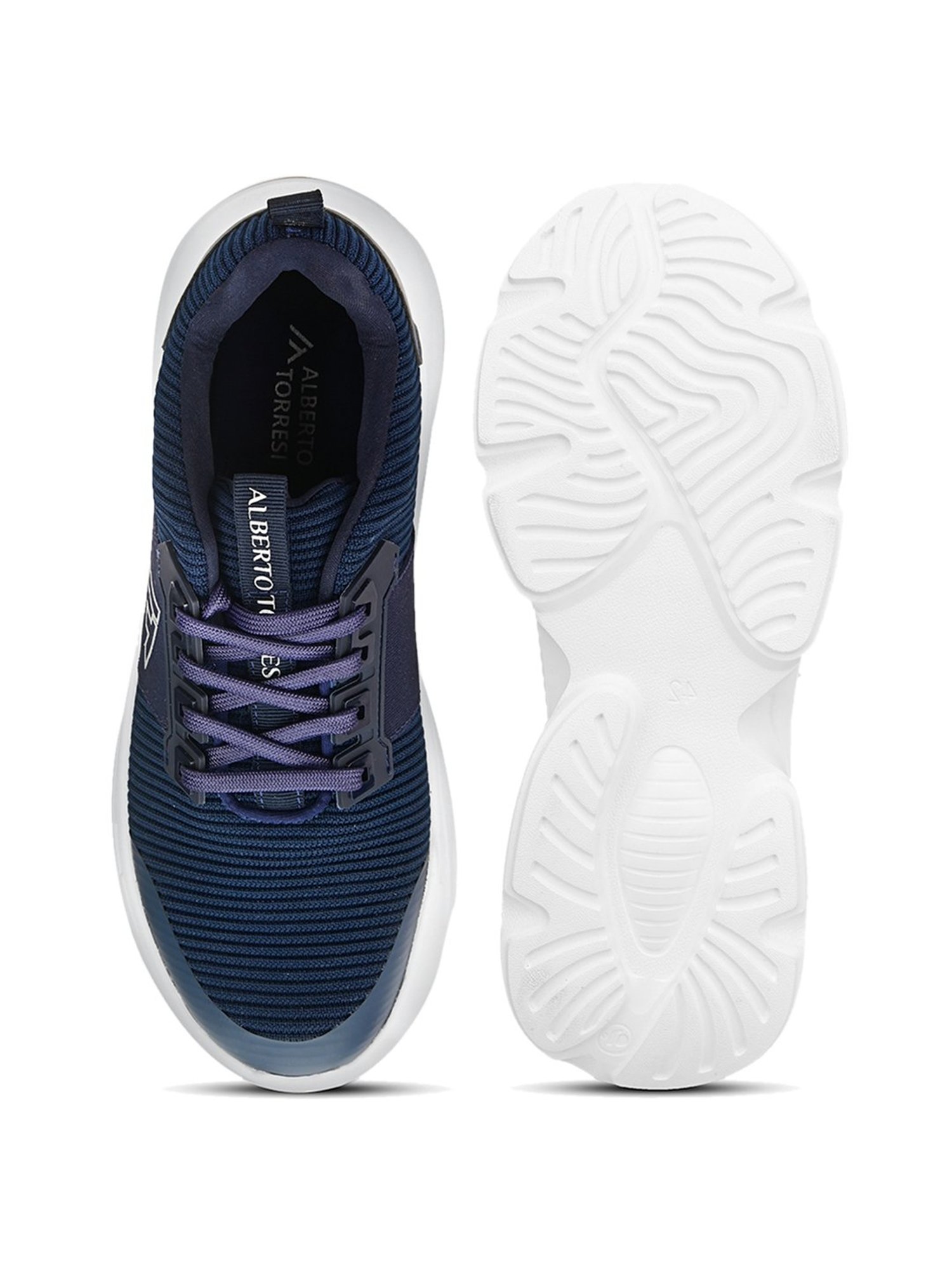 Alberto Torresi Men's Navy Running Shoes