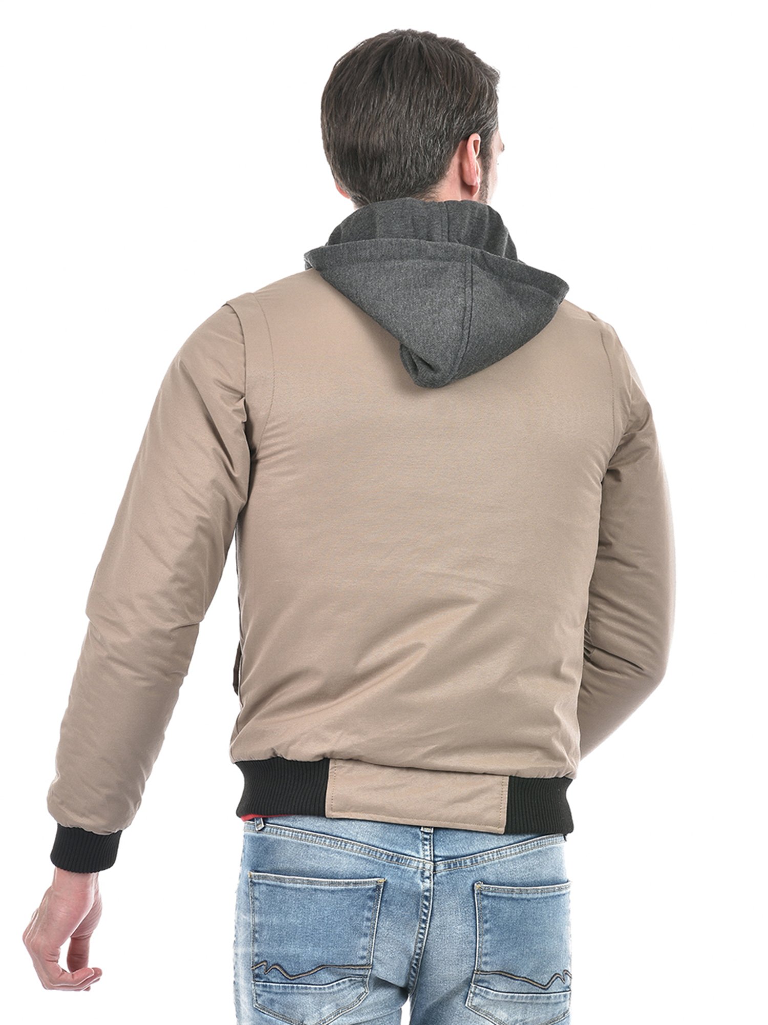 Lawman Pg3 Beige & Black Regular Fit Reversible Jacket