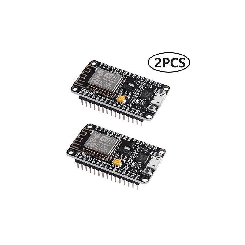 2Pcs ESP8266 NodeMCU,  CP2102 ESP-12E WiFi Internet Development Board Open Source Serial Wireless Module for Arduino IDE/Micropython