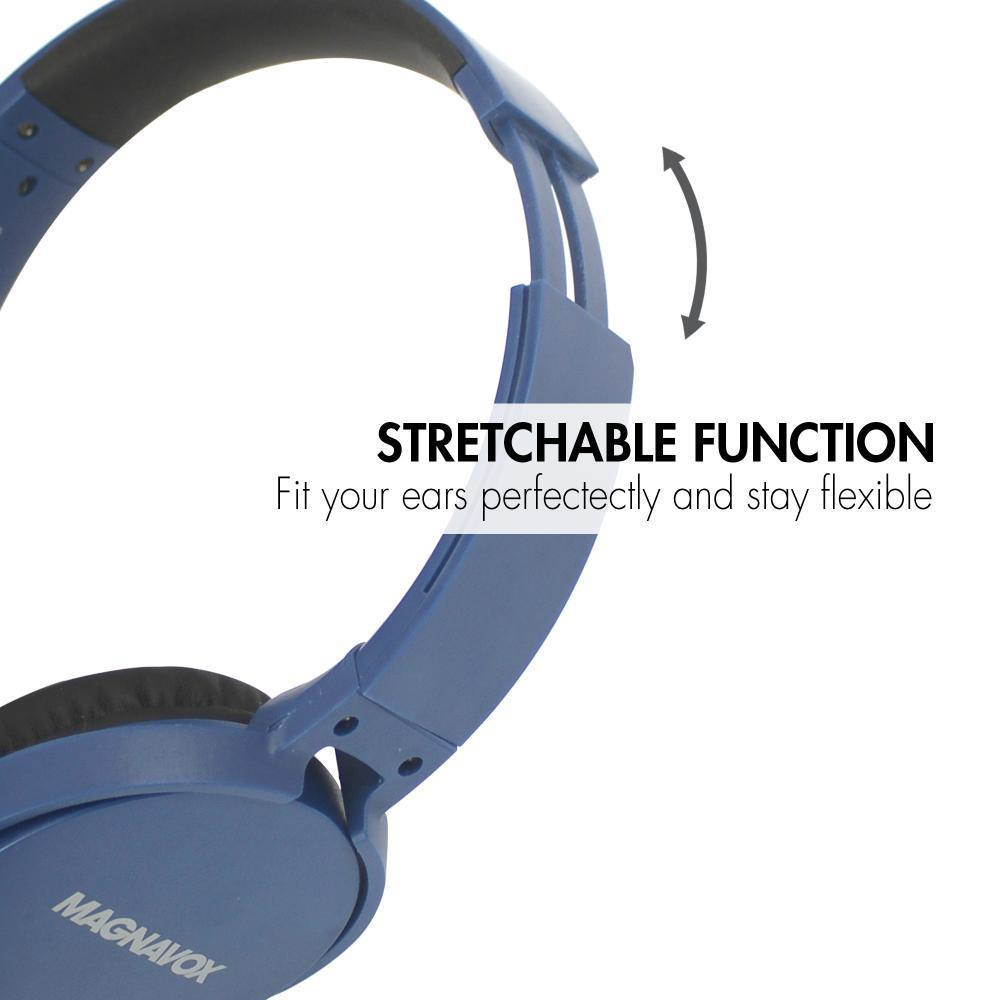 MAGNAVOX Blue MHP5026MBL Foldable Stereo Headphone