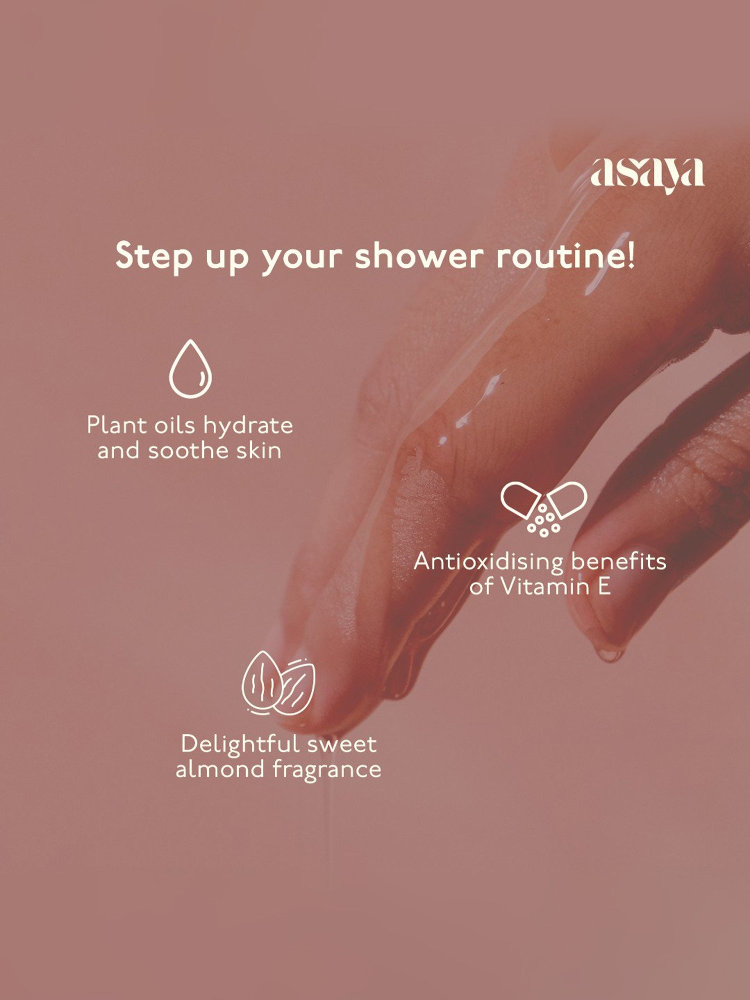 Asaya Almond Shower Body Cleansing Oil - 100 ml