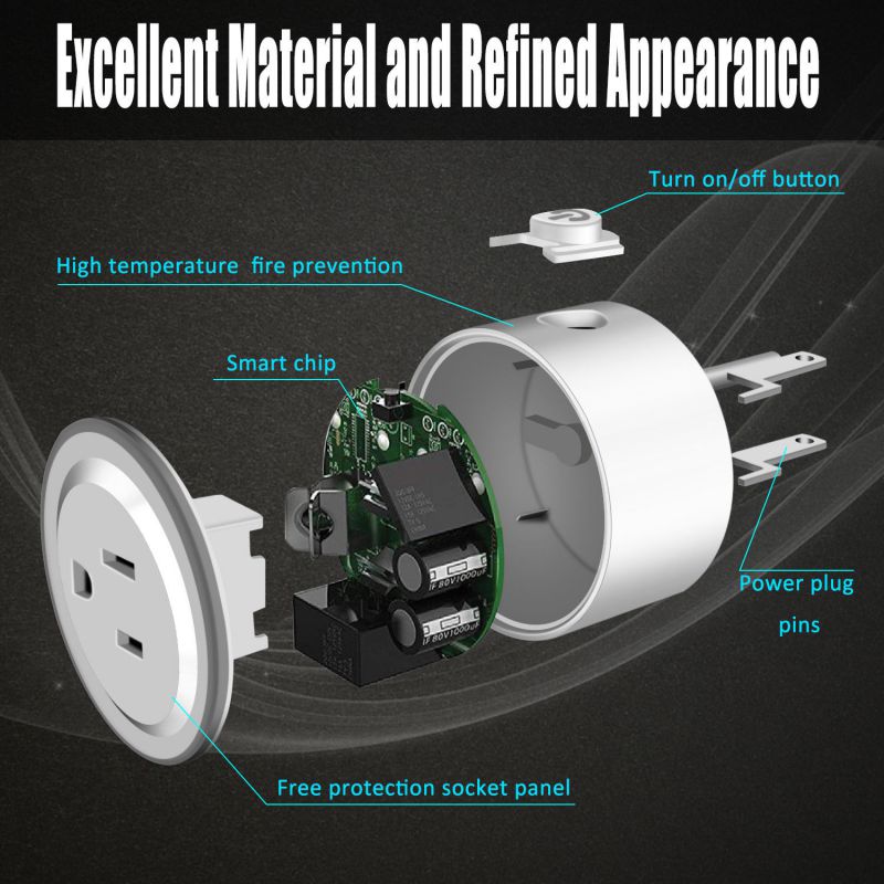 2 Mini Smart Plug Outlet Wifi Socket W/ Light Work With Amazon Alexa Google Home