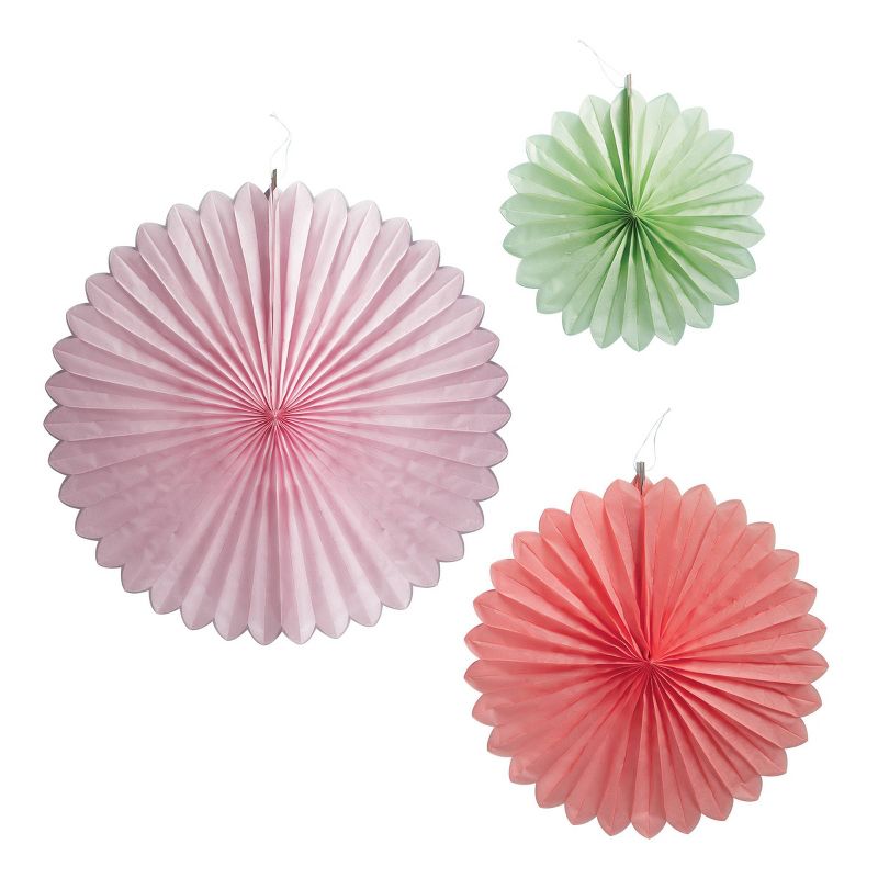 3ct Extra Large Paper Fans Party Decorations - Spritz™