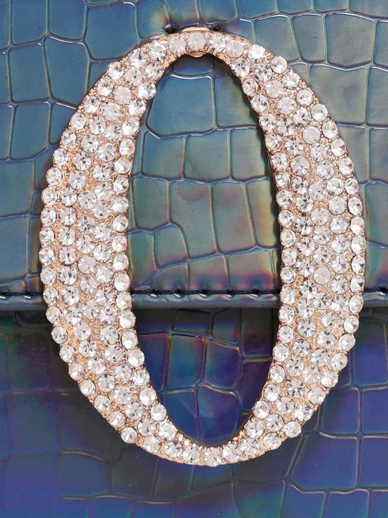 Esbeda Navy Textured Small Sling Handbag