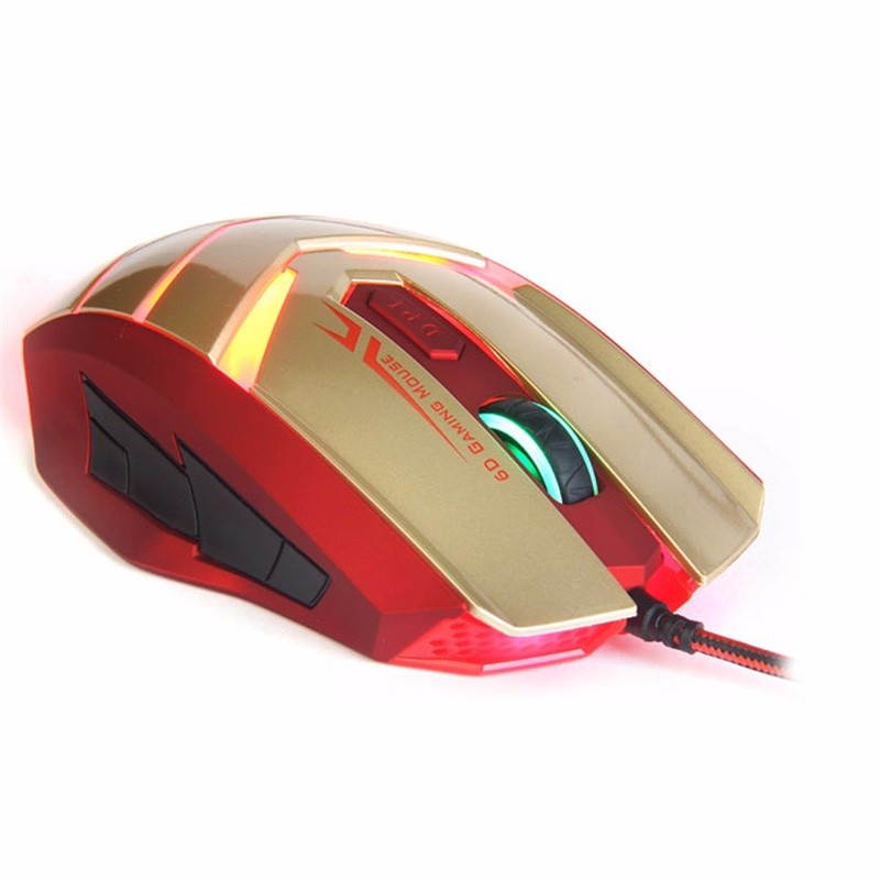 Funtech T-M50 USB Wired Gaming Mouse Professional Mice With Colorful LED For Dota LOL Photoelectric PC Desktop Notebook Mouse