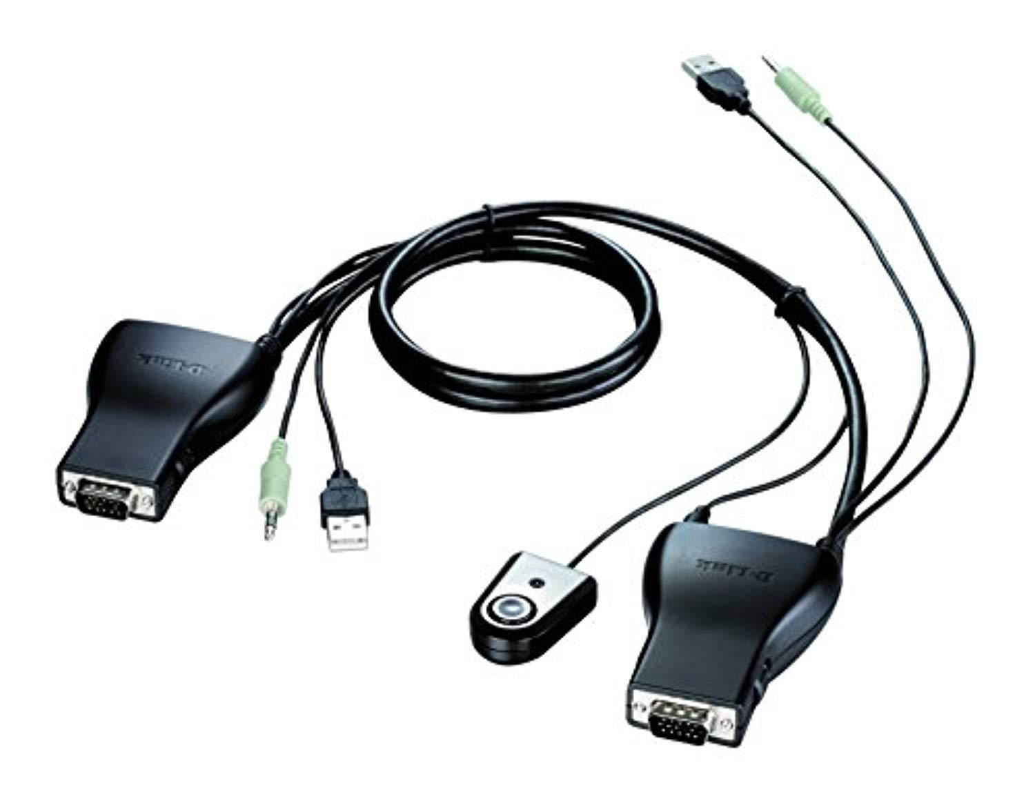 D-Link DKVM-222 2 Port USB KVM Switch with Audio Support
