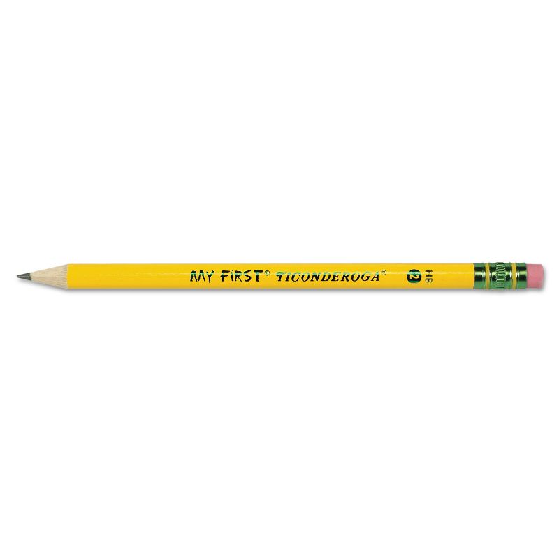 My First Ticonderoga Woodcase Pencil HB #2 Yellow 1 Dozen 33312