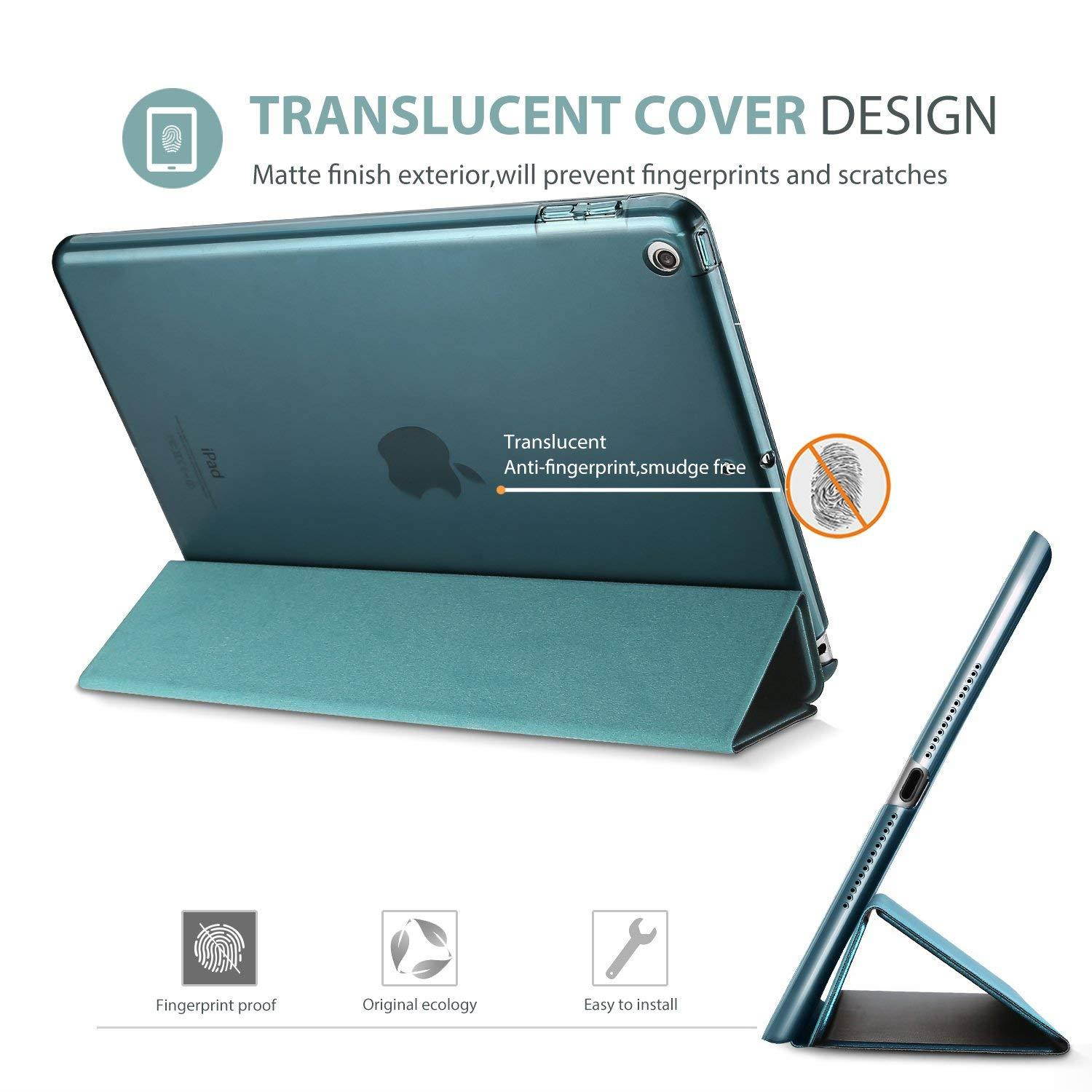 ProCase iPad 9.7 Case 2018 iPad 6th Generation Case / 2017 iPad 5th Generation Case - Ultra Slim Lightweight Stand Case with Translucent Frosted Back Smart Cover for Apple iPad 9.7 Inch &ndash;Teal