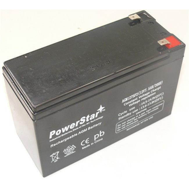 PowerStar Siltron EM56 Replacement Emergency Light Battery - 12 Volt 7.5 AH