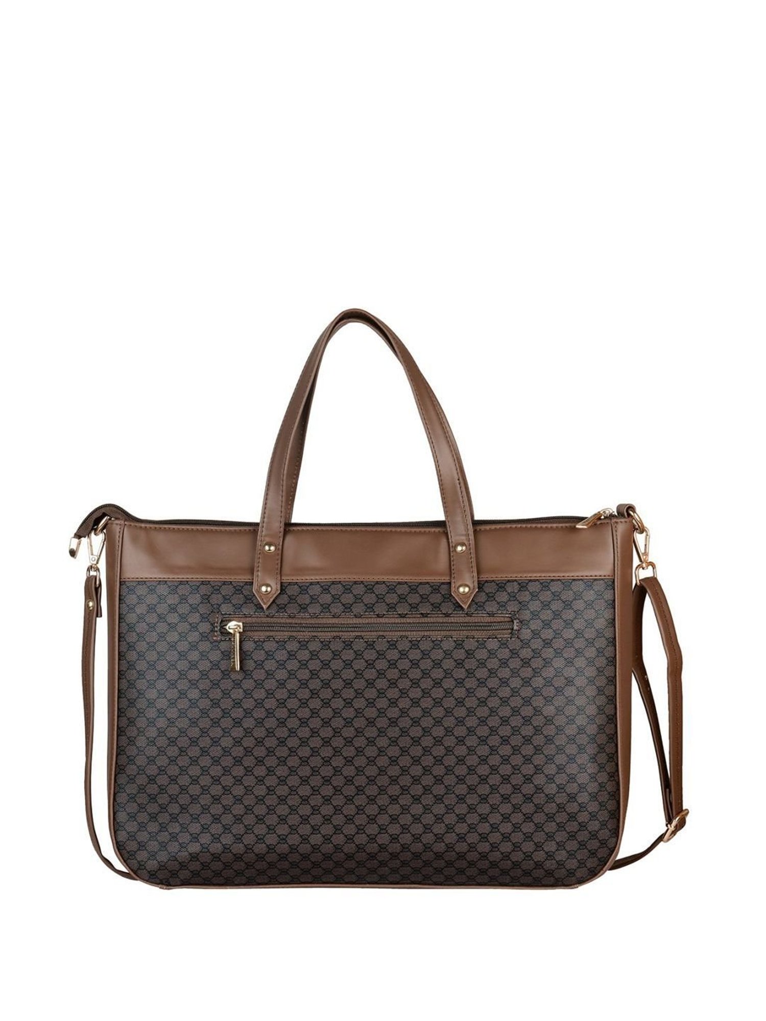 Bellissa Brown Printed Medium Professional Laptop Handbag