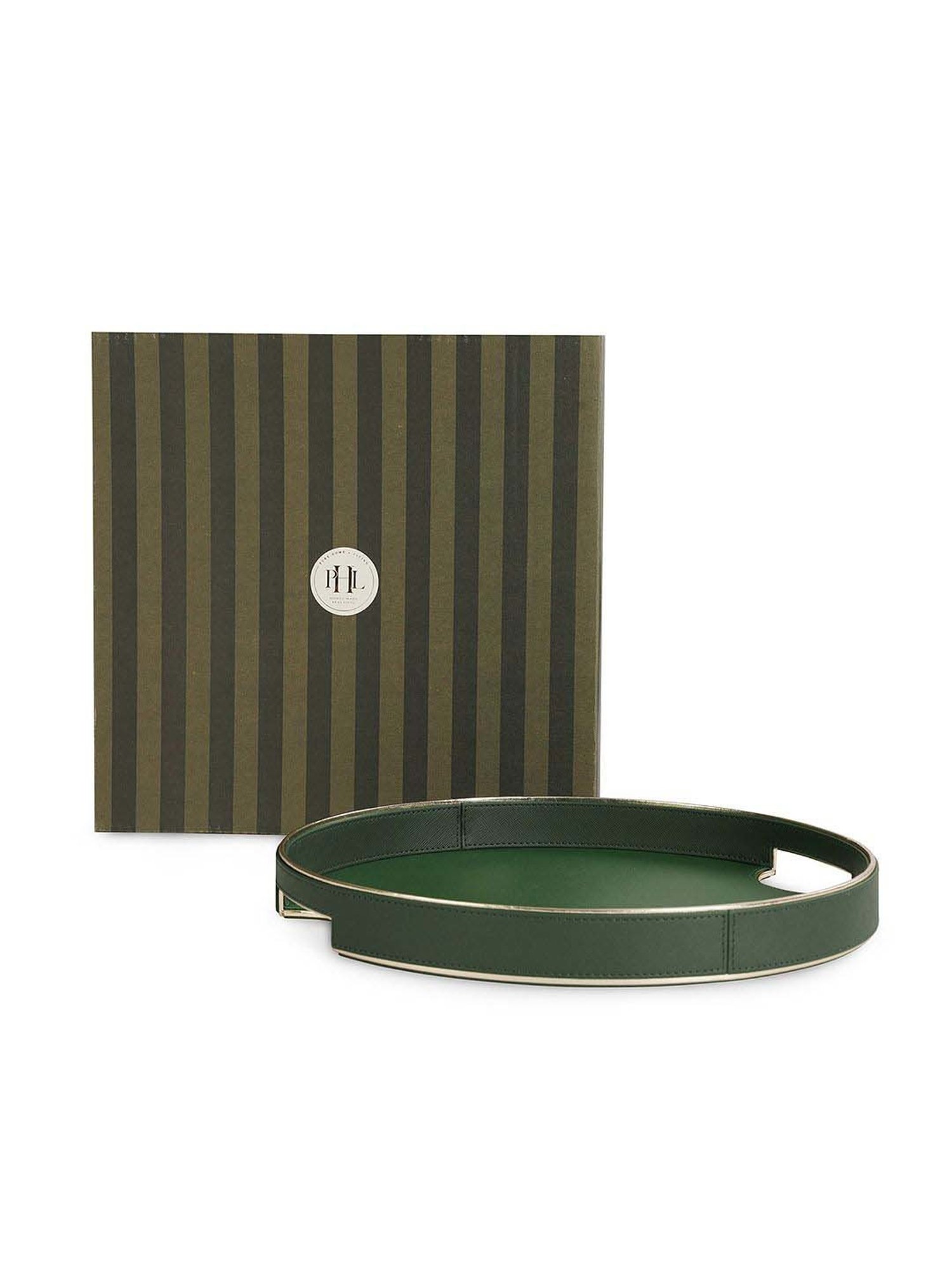 Pure Home and Living Green Mdf Large Round Tray