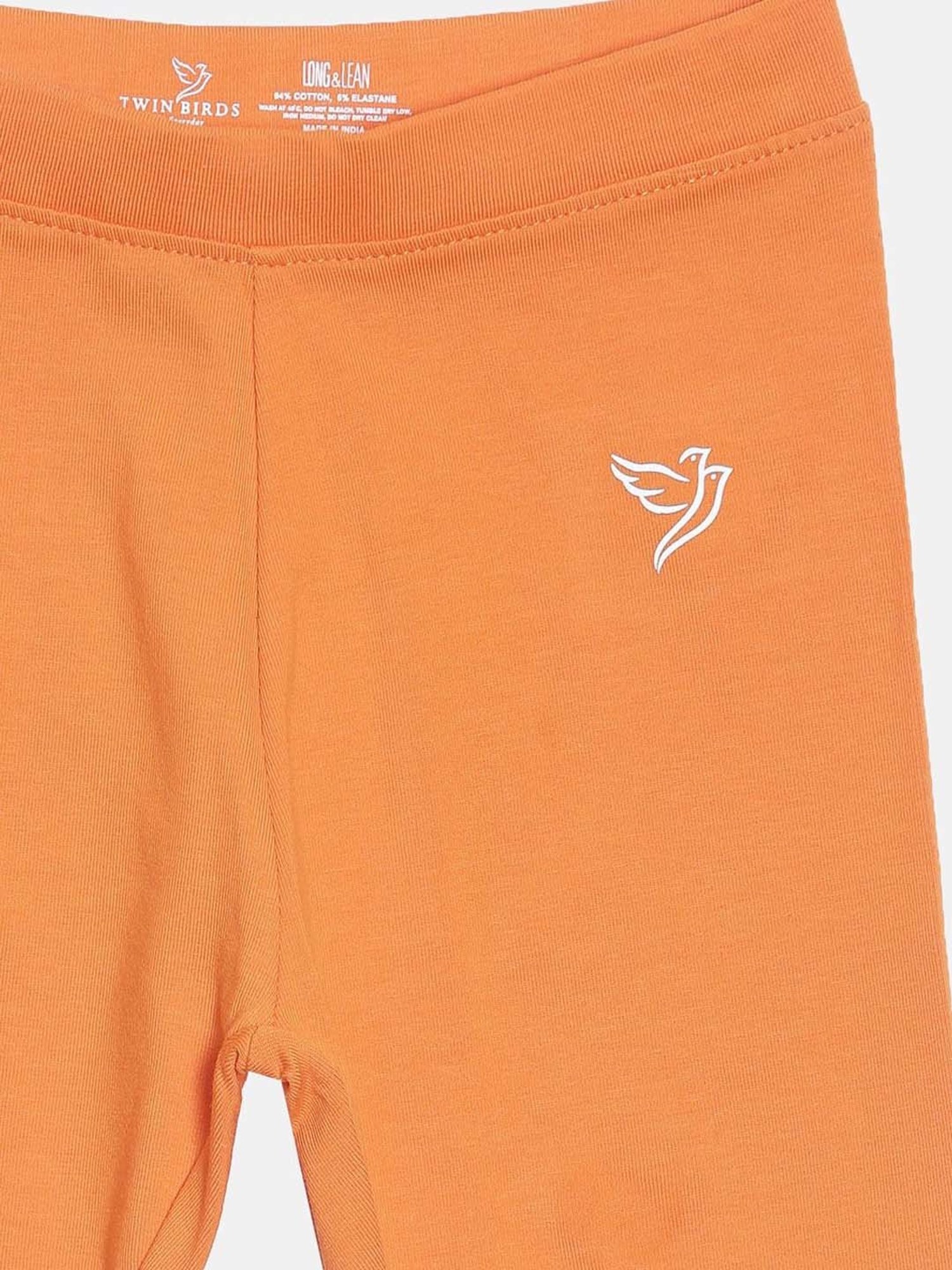 Pantaloons Junior Pink Cotton Embellished Leggings