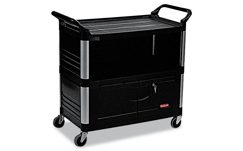Homz 4-Drawer Medium Rolling Storage Cart - Black with Smoke Drawers